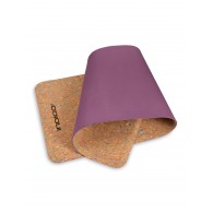 Коврик для йоги и фитнеса INDIGO пробка, TPE IN285 173*61*0,6 см Коричнево-фиолетовый