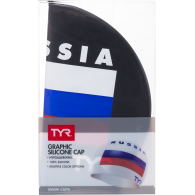 Шапочка для плавания Russia Silicone Swim Cap, силикон, LCSRUS/001,черный